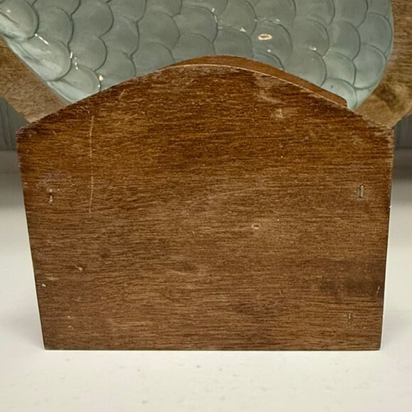 VINTAGE Wooden Mini Chest of Drawers Coaster Set Wood/Cork - Picture 5 of 12